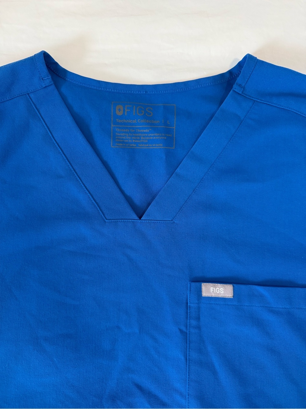 FIGS Royal Blue Scrub Set- Large Tall - Picture 3 of 8